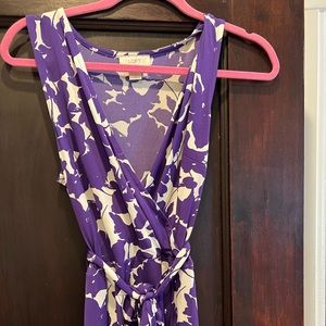 Ann Taylor purple and white floral spring dress